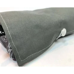 Federmäppchen grau personalisiert Schule Stiftemäppchen mit Gummiband, Geschenk Studentin Lehrerin Schülerin