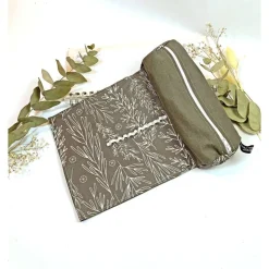 Federmäppchen grau personalisiert Schule Stiftemäppchen mit Gummiband, Geschenk Studentin Lehrerin Schülerin