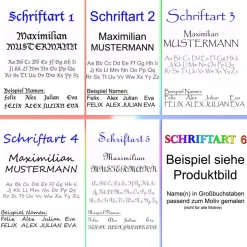 Federmäppchen inkl. Inhalt Motiv Einhorn mit Name / personalisierbar
