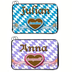 Federmäppchen inkl. Inhalt bayrisch mit Name / personalisierbar / Junge Lausbua / Mädchen Herzmadl