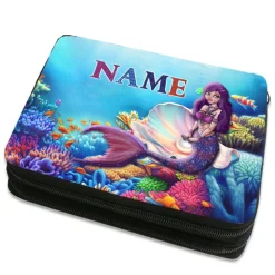 Federmäppchen inkl. Inhalt Motiv Meerjungfrau mit Name / personalisierbar