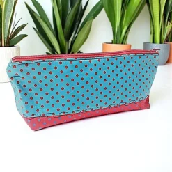 Federmäppchen, Kosmetiktasche gepunktet