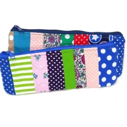 Federmäppchen Patchwork Stil Stifteetui bunt Universaltäschchen Schulanfang Kosmetiktasche, by BuntMixxDESIGN