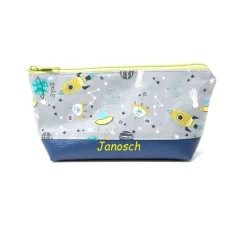 Federmäppchen personalisiert, Schlampermäppchen mit Namen "Weltall"