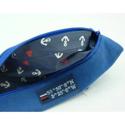 Federmäppchen, Schlampermäppchen, Stiftetasche aus Jeansstoff mit maritimem Motiven