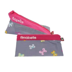 Federmäppchen Schmetterling mit Namen personalisiert Mäppchen Schulmäppchen Schlamperle Brillenetui Schlamperle