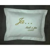 Feier- Hochzeit- Kissen- bestickt