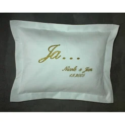 Feier- Hochzeit- Kissen- bestickt