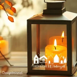 Fensterbild fröhliche Winterzeit Weihnachtsdekoration Sticker Aufkleber 2 Farben 3 Größen auch in XXL