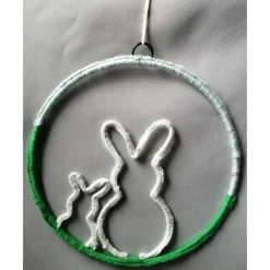 Fensterbild Hasen Deko! 2 verschiedene Stück mit Öse zum Aufhängen!