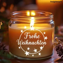 Fensterbild Kranz Aufkleber Frohe Weihnachten Sterne  | Winterzeit Deko für Advent und Weihnachten, Exklusiv