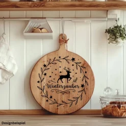 Fensterbild Kranz Aufkleber Winterzauber | Winterzeit Deko für Advent und Weihnachten, Exklusiv