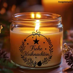 Fensterbild Kranz Aufkleber Frohe Weihnachten | Winterzeit Deko für Advent und Weihnachten, Exklusiv