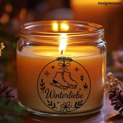 Fensterbild Kranz Aufkleber Winterliebe | Winterzeit Deko für Advent und Weihnachten, Exklusiv