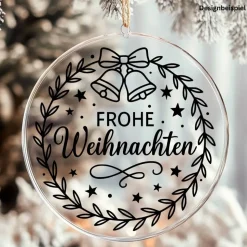 Fensterbild Kranz Aufkleber Frohe Weihnachten Glocke | Winterzeit Deko für Advent und Weihnachten, Exklusiv