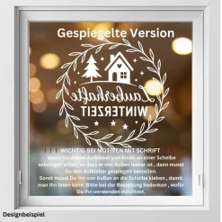 Fensterbild Kranz Aufkleber Zauberhafte | Winterzeit Deko für Advent und Weihnachten, Exklusiv