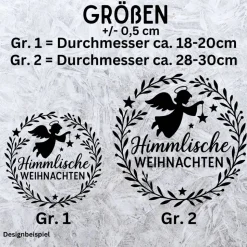 Fensterbild Kranz himmlische Weihnachten Engel | Winterzeit Deko für Advent und Weihnachten, Exklusiv