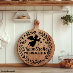 Fensterbild Kranz himmlische Weihnachten Engel | Winterzeit Deko für Advent und Weihnachten, Exklusiv
