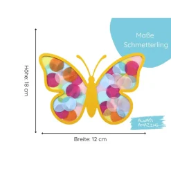 Fensterbild Schmetterlinge Bastelset | Fensterbilder aus Transparentpapier | Schmetterlinge basteln