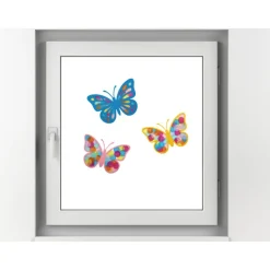 Fensterbild Schmetterlinge Bastelset | Fensterbilder aus Transparentpapier | Schmetterlinge basteln