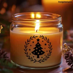 Fensterbild Skandi Stil minimalistischer Aufkleber Tannenbaum | Winterzeit Deko für Advent und Weihnachten, Exklusiv