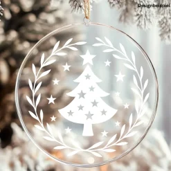 Fensterbild Skandi Stil minimalistischer Aufkleber Tannenbaum | Winterzeit Deko für Advent und Weihnachten, Exklusiv