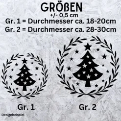 Fensterbild Skandi Stil minimalistischer Aufkleber Tannenbaum | Winterzeit Deko für Advent und Weihnachten, Exklusiv