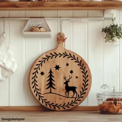 Fensterbild Skandi Stil minimalistischer Aufkleber Hirsch | Winterzeit Deko für Advent und Weihnachten, Exklusiv