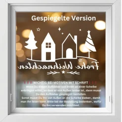 Fensterbild Weihnachtsdekoration Sticker Aufkleber 2 Farben 3 Größen auch in XXL Deko