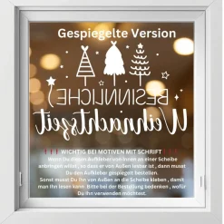 Fensterbild Weihnachtsdekoration Sticker Aufkleber 2 Farben 3 Größen auch in XXL Deko