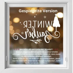 Fensterbild Winterzauber Weihnachtsdekoration Sticker Aufkleber 2 Farben 3 Größen auch in XXL Deko