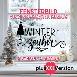 Fensterbild Winterzauber Weihnachtsdekoration Sticker Aufkleber 2 Farben 3 Größen auch in XXL Deko