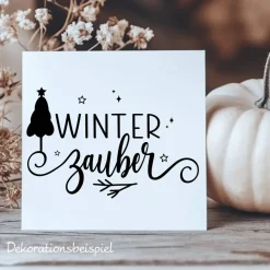 Fensterbild Winterzauber Weihnachtsdekoration Sticker Aufkleber 2 Farben 3 Größen auch in XXL Deko