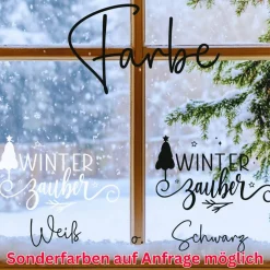 Fensterbild Winterzauber Weihnachtsdekoration Sticker Aufkleber 2 Farben 3 Größen auch in XXL Deko