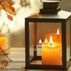 Fensterbild zauberhafte Weihnachtszeit Weihnachtsdekoration Sticker Aufkleber 2 Farben 3 Größen auch in XXL Deko