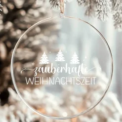 Fensterbild zauberhafte Weihnachtszeit Weihnachtsdekoration Sticker Aufkleber 2 Farben 3 Größen auch in XXL Deko