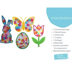 Fensterbilder aus Transparentpapier | Basteln mit Transparentpapier | Fensterbilder Ostern | Tulpen basteln