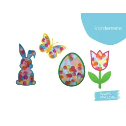 Fensterbilder aus Transparentpapier | Basteln mit Transparentpapier | Fensterbilder Ostern | Tulpen basteln