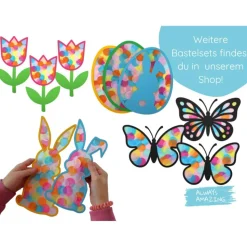 Fensterbilder aus Transparentpapier | Basteln mit Transparentpapier | Fensterbilder Ostern | Tulpen basteln