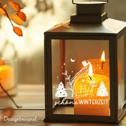 Fensterdeko Advent schöne Winterzeit Fensterbild Weihnachtsdekoration Sticker Weihnacht 2 Farben 3 Größen