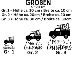 Fensterdeko Advent Weihnachten Fensterbild Weihnachtsdekoration Sticker merry christmas 2 Farben 3 Größen