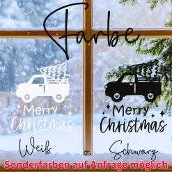 Fensterdeko Advent Weihnachten Fensterbild Weihnachtsdekoration Sticker merry christmas 2 Farben 3 Größen