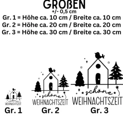 Fensterdeko Advent Weihnachten Fensterbild Weihnachtsdekoration Sticker Weihnachtszeit 2 Farben 3 Größen