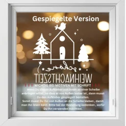 Fensterdeko Advent Weihnachten Fensterbild Weihnachtsdekoration Sticker Weihnachtszeit 2 Farben 3 Größen