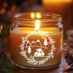 Fensterdeko Advent Weihnachten Fensterbild Weihnachtsdekoration Sticker minimalistischer Kranz 2 Farben 3 Größen