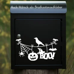 Fensterdeko Halloween Fensterbild Grusel Boo Sticker für Oktober Dekofenster Halloweenparty Fensteraufkleber Spooky Deko