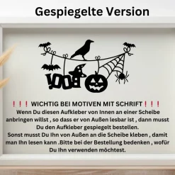 Fensterdeko Halloween Fensterbild Grusel Boo Sticker für Oktober Dekofenster Halloweenparty Fensteraufkleber Spooky Deko