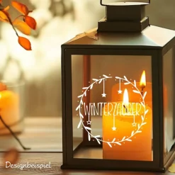 Fensterdeko Schriftzug Winterzauber Weihnachten Fensterbild Weihnachtsdekoration Sticker 2 Farben 3 Größen