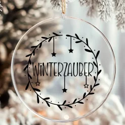 Fensterdeko Schriftzug Winterzauber Weihnachten Fensterbild Weihnachtsdekoration Sticker 2 Farben 3 Größen