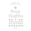 Fenstersticker  "Merry Christmas tree" Weihnachtsbaum, Sterne satiniert, Glasdekorfolie
